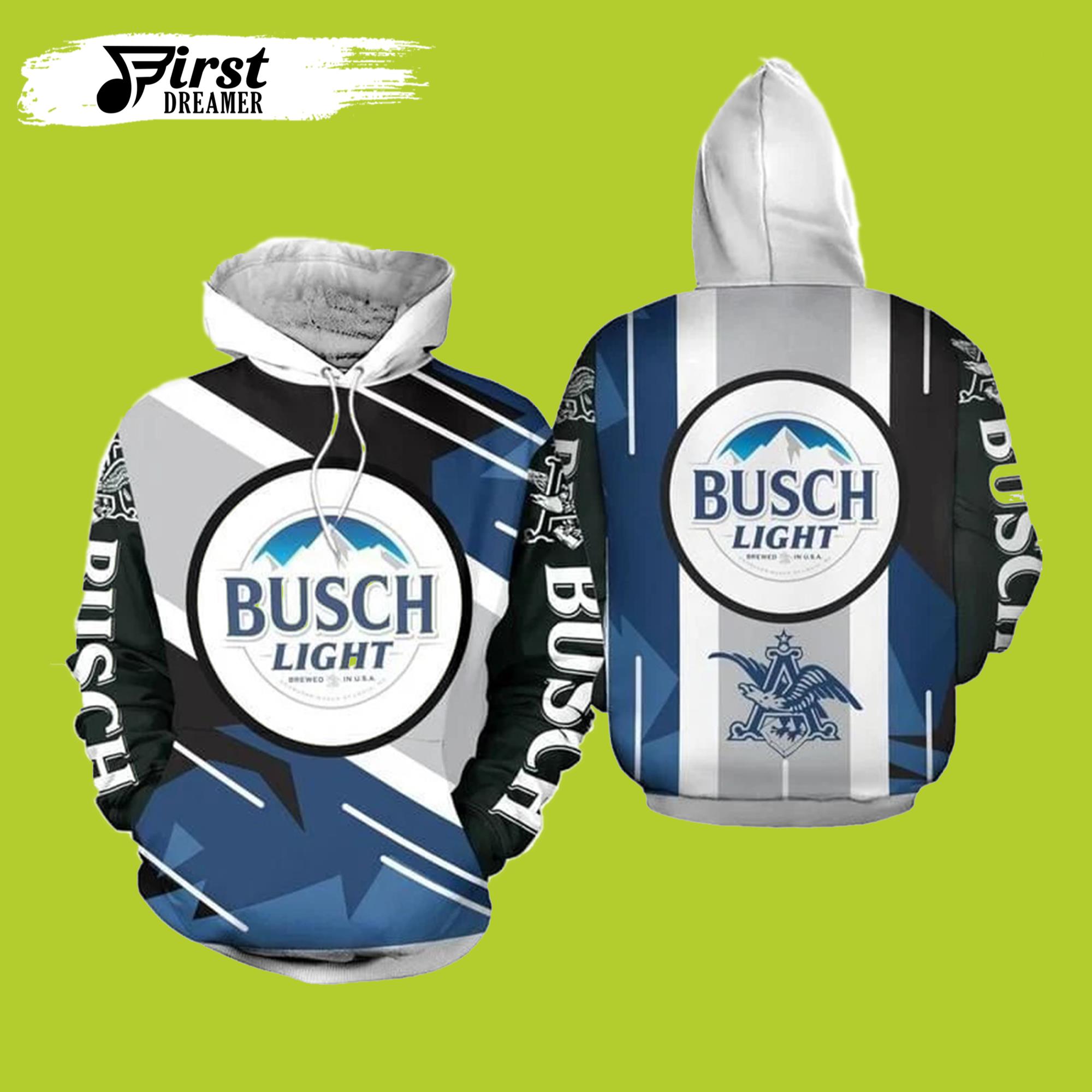 Busch Light Beer Full Printing 3D Beer Hoodies