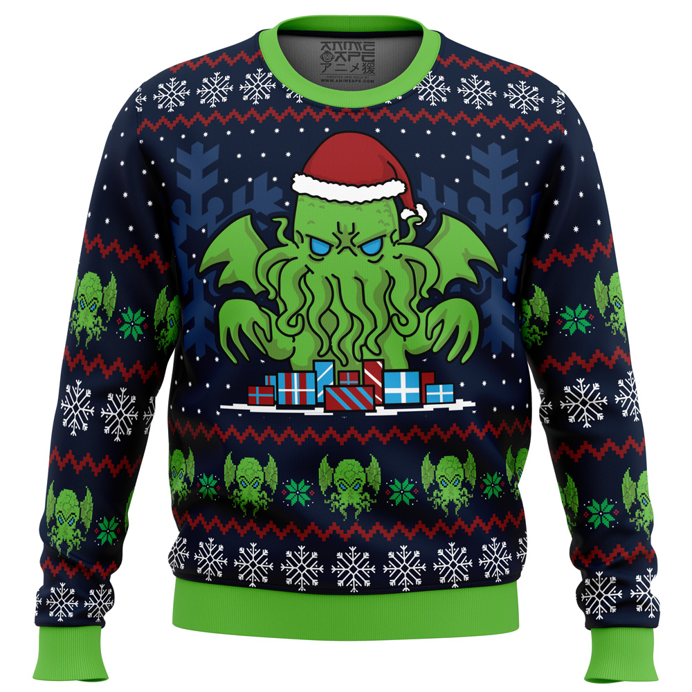 Call Of Christmas Cthulhu Ugly Christmas Sweater- Best Christmas Gifts 2023