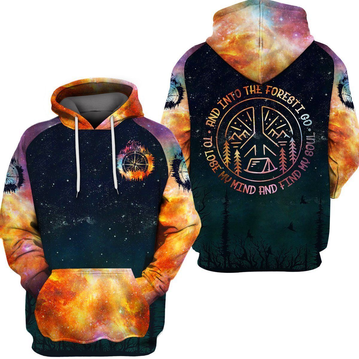 Camp Into Galaxy 3D Hoodie