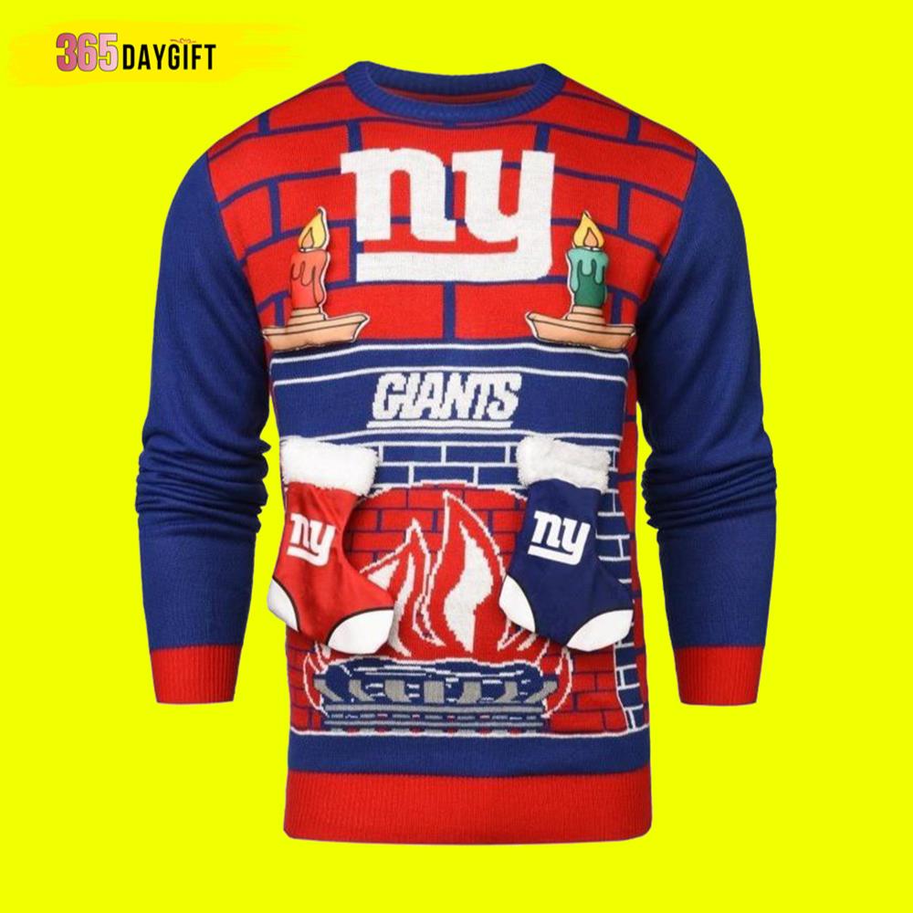 Candle Christmas New York Giants Ugly Christmas Sweater- Best Christmas Gifts 2023