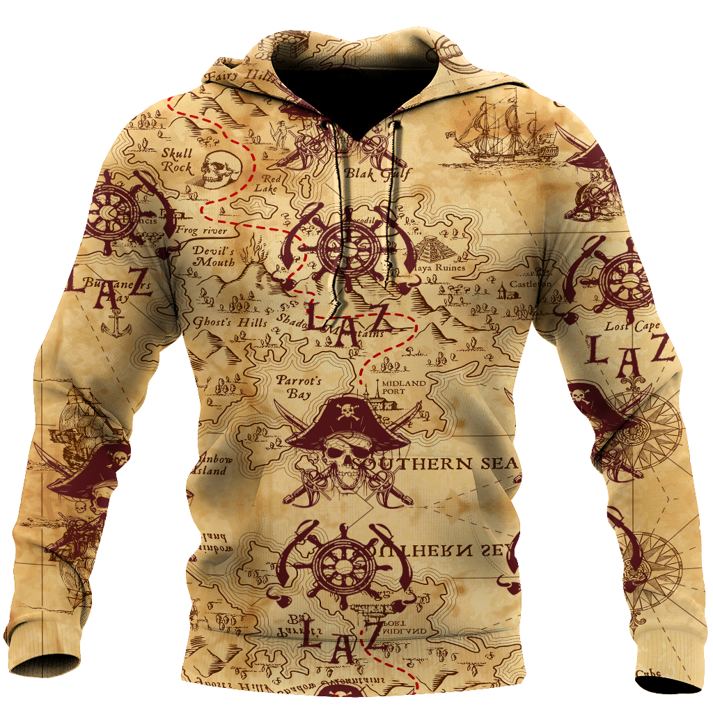 Caribbean Map 3D Hoodie