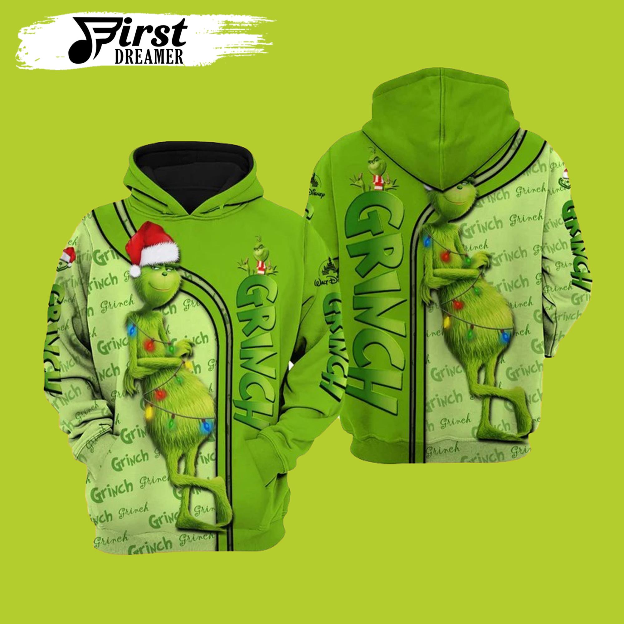 Cartoon Graphic Outfits Grinch 3D Hoodie