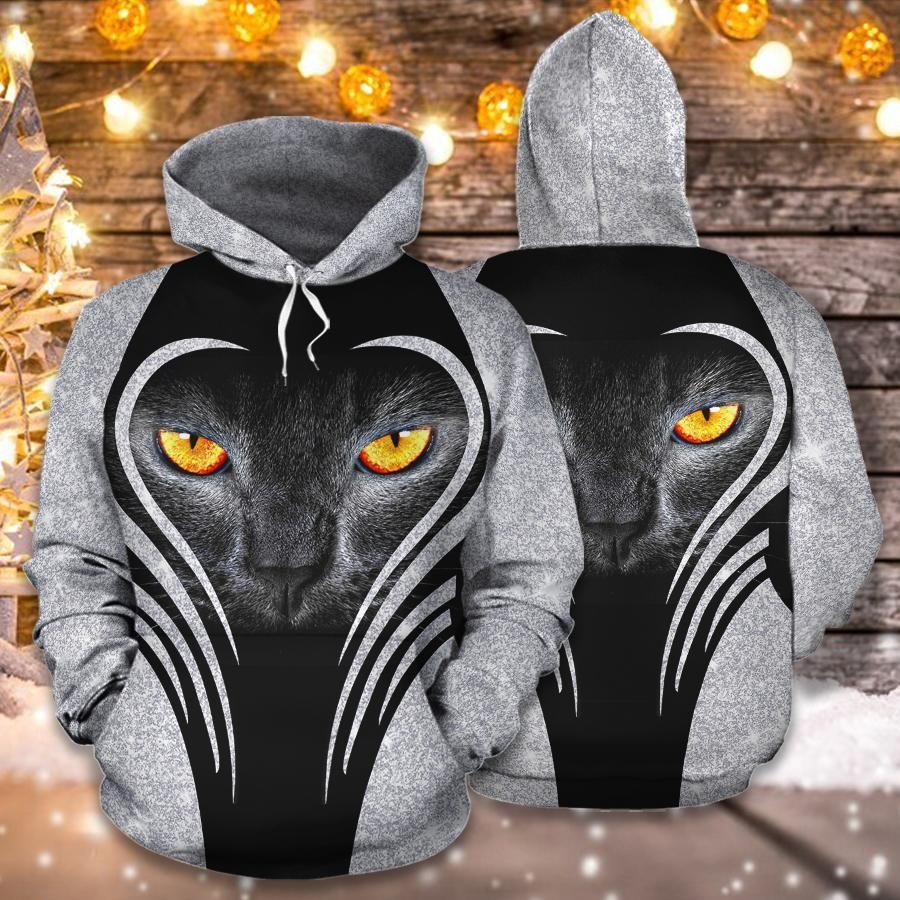 Cat Heart Cat Face 3D Hoodie