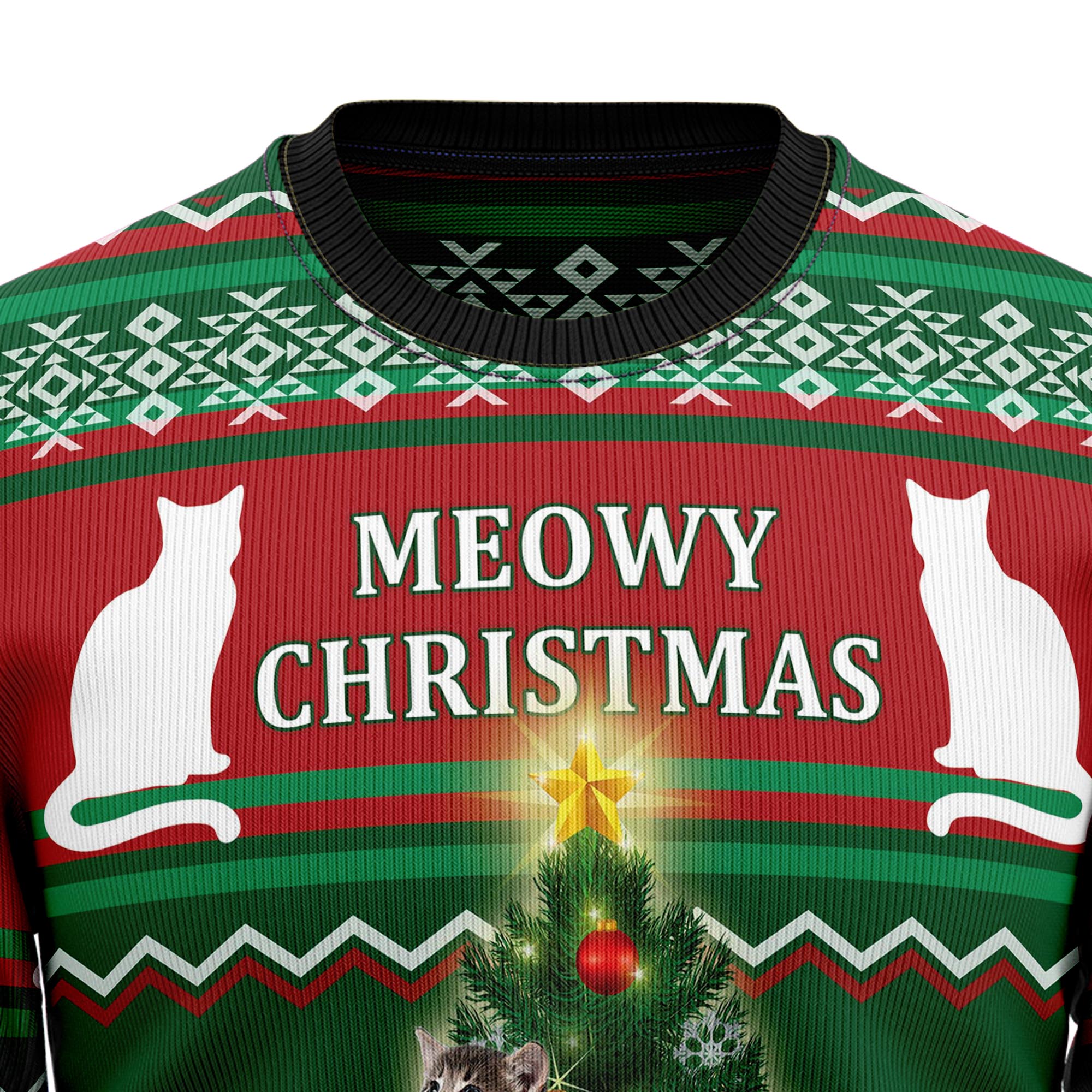 Cat Meowy Christmas T259 Ugly Christmas Sweater- Best Christmas Gifts 2023