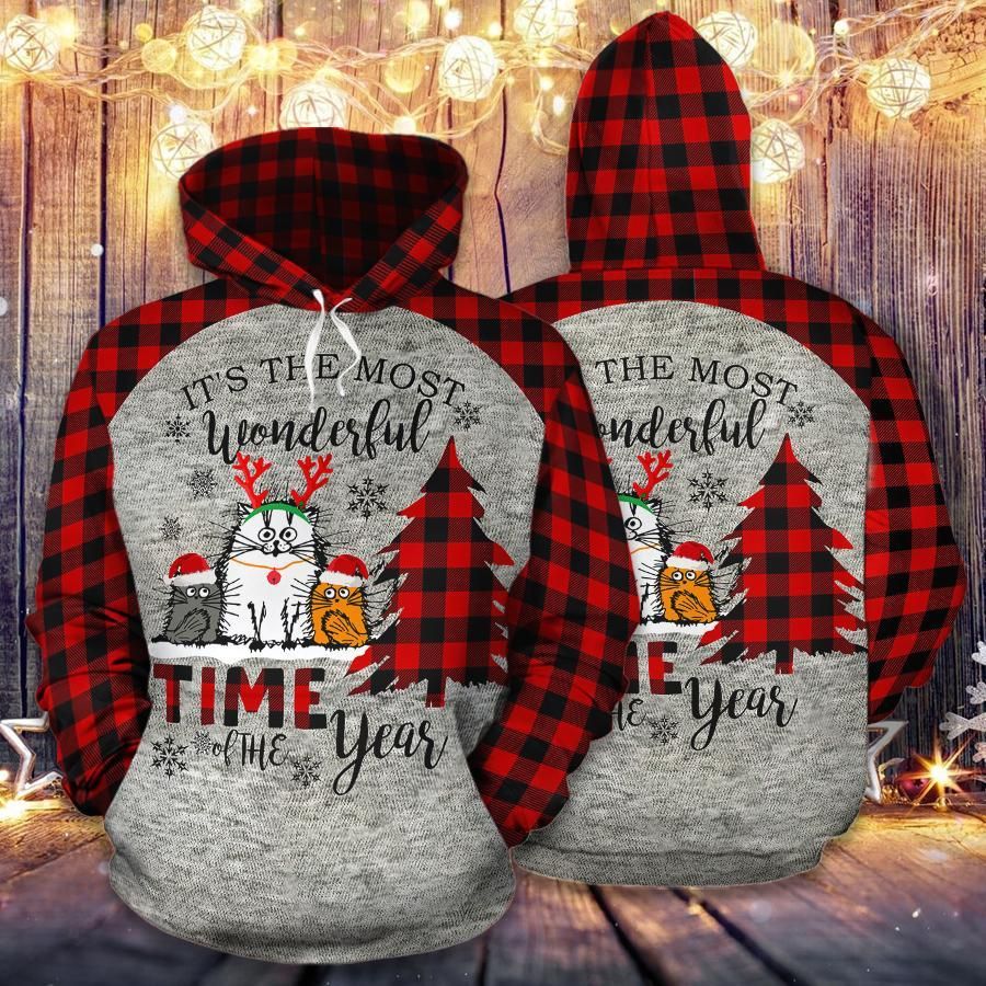 Cat Wonderful Time Of The Year 3D Hoodie