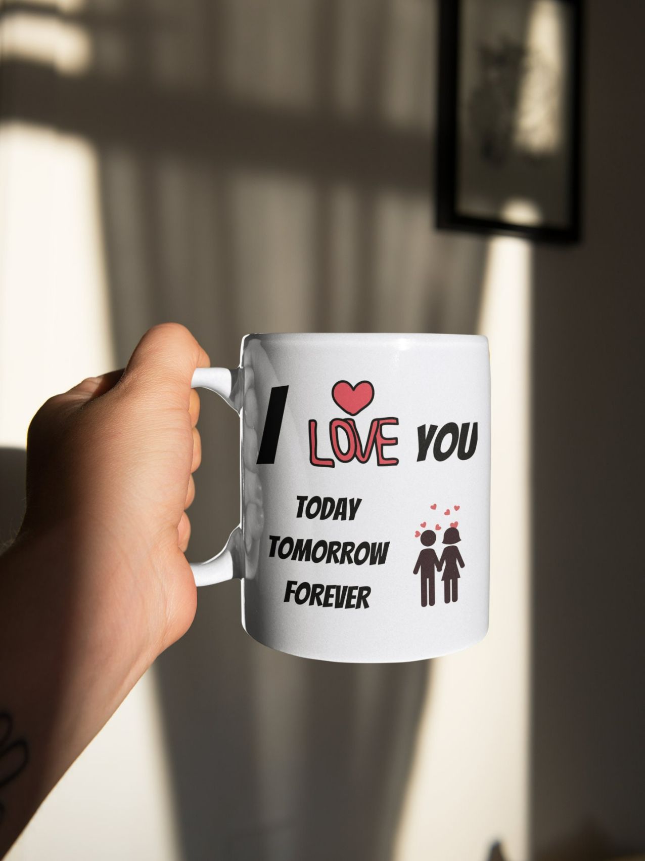 Ceramic 11oz I Love You Today Tomorrow Forever Valentine Mug