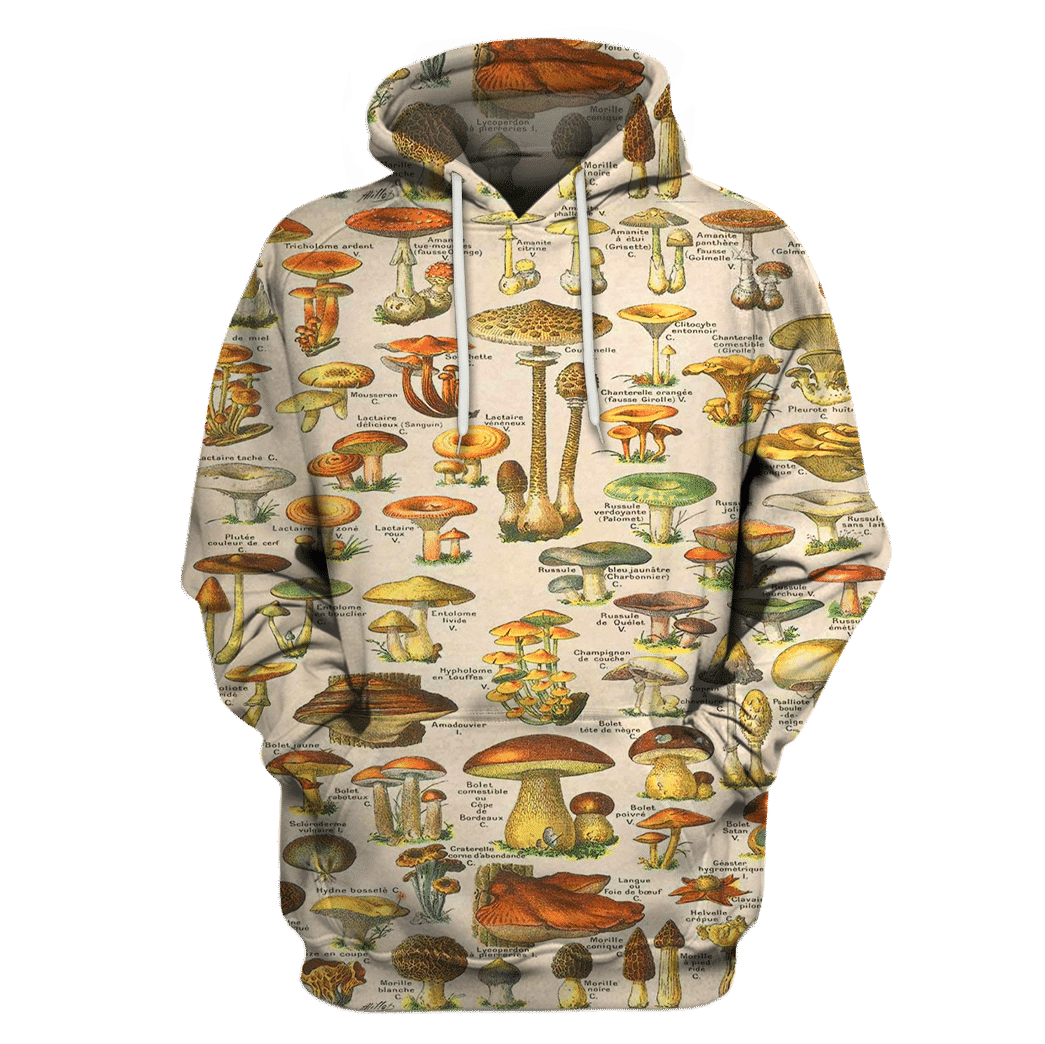 Champignons Tan Unique Unisex 3D Hoodie