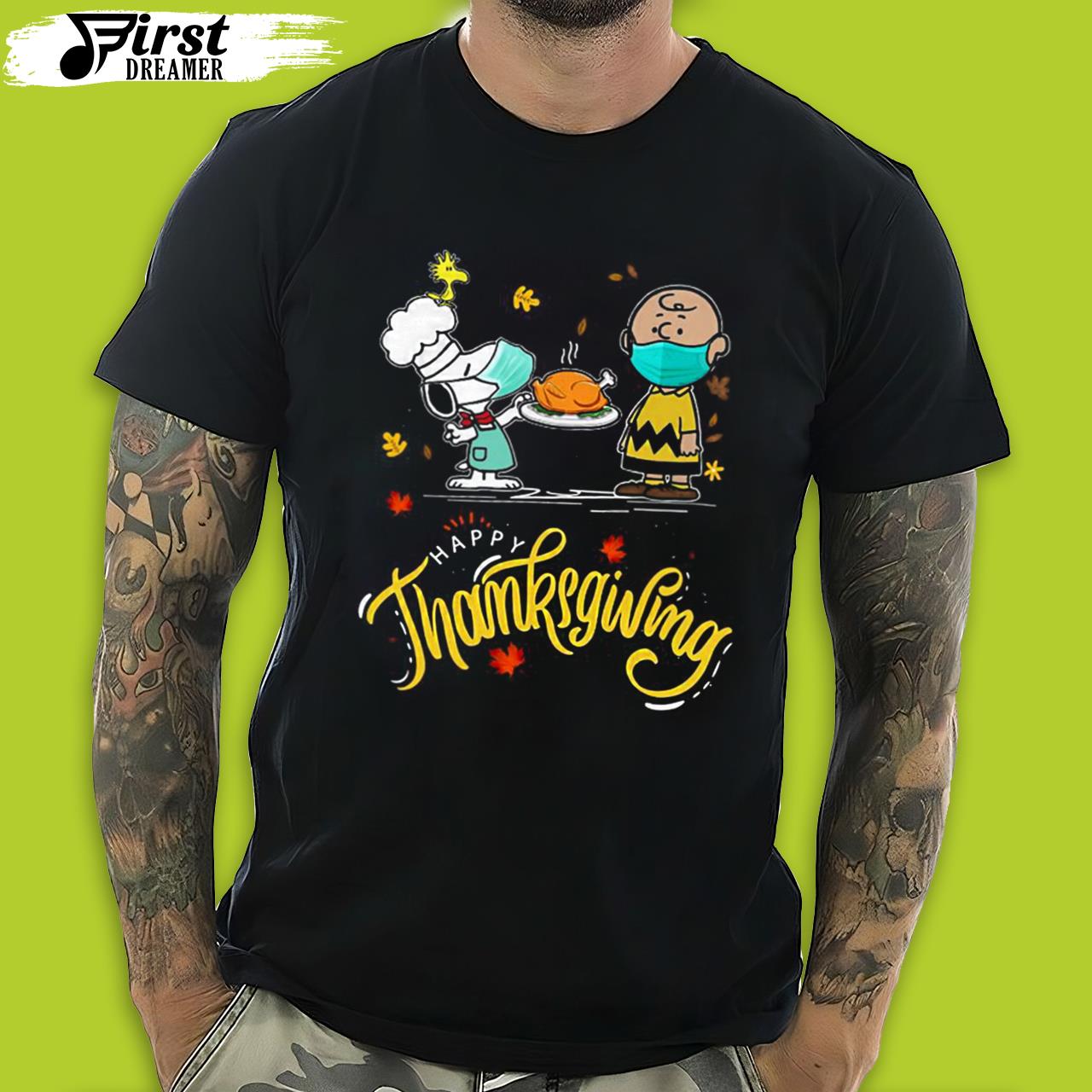 Charlie Brown Thanksgiving Shirt Snoopy And Charlie Brown Face Mask