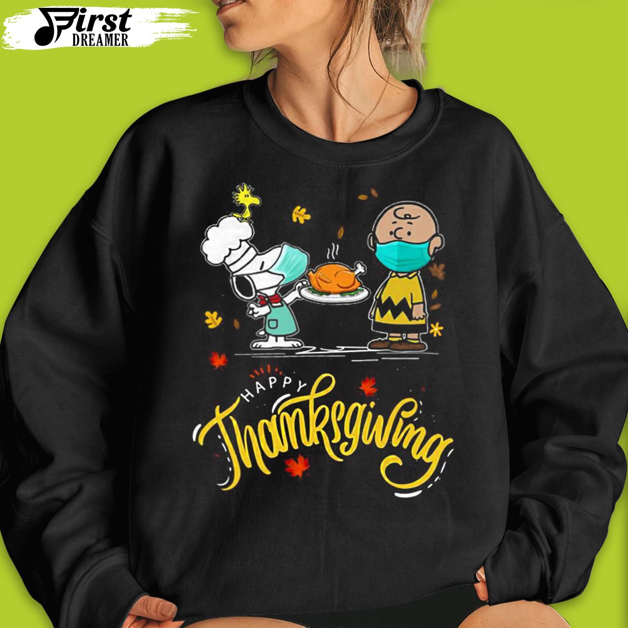 Charlie Brown Thanksgiving Shirt Snoopy And Charlie Brown Face Mask