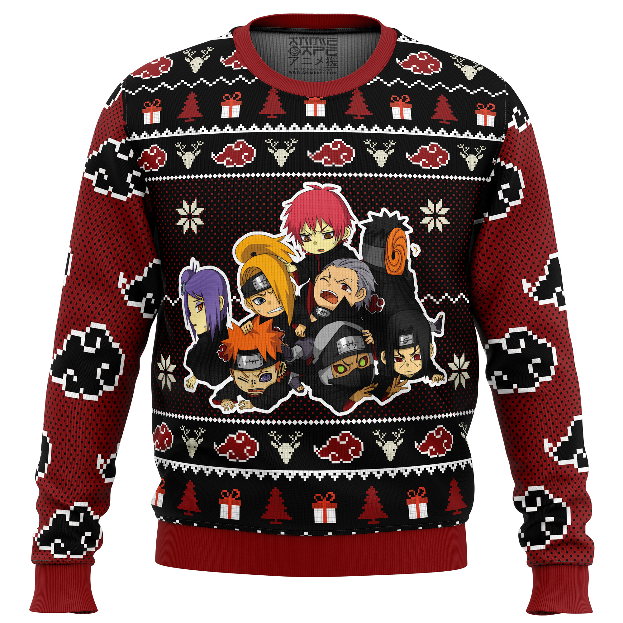 Chibi Akatsuki Naruto Ugly Christmas Sweater- Best Christmas Gifts 2023