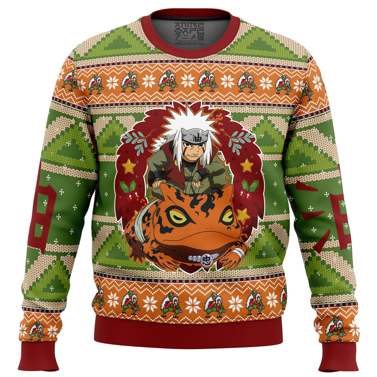 Chibi Jiraiya Naruto Ugly Christmas Sweater- Best Christmas Gifts 2023