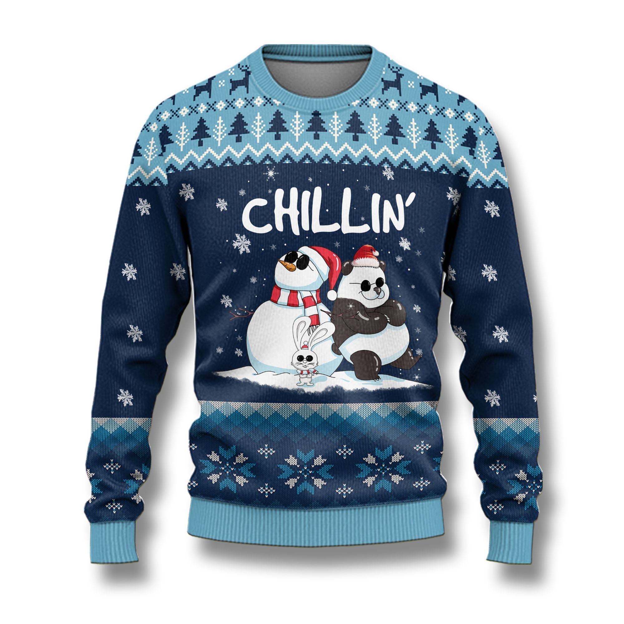 Chillin Panda Christmas Ugly Christmas Sweater – Best Christmas Gifts 2023