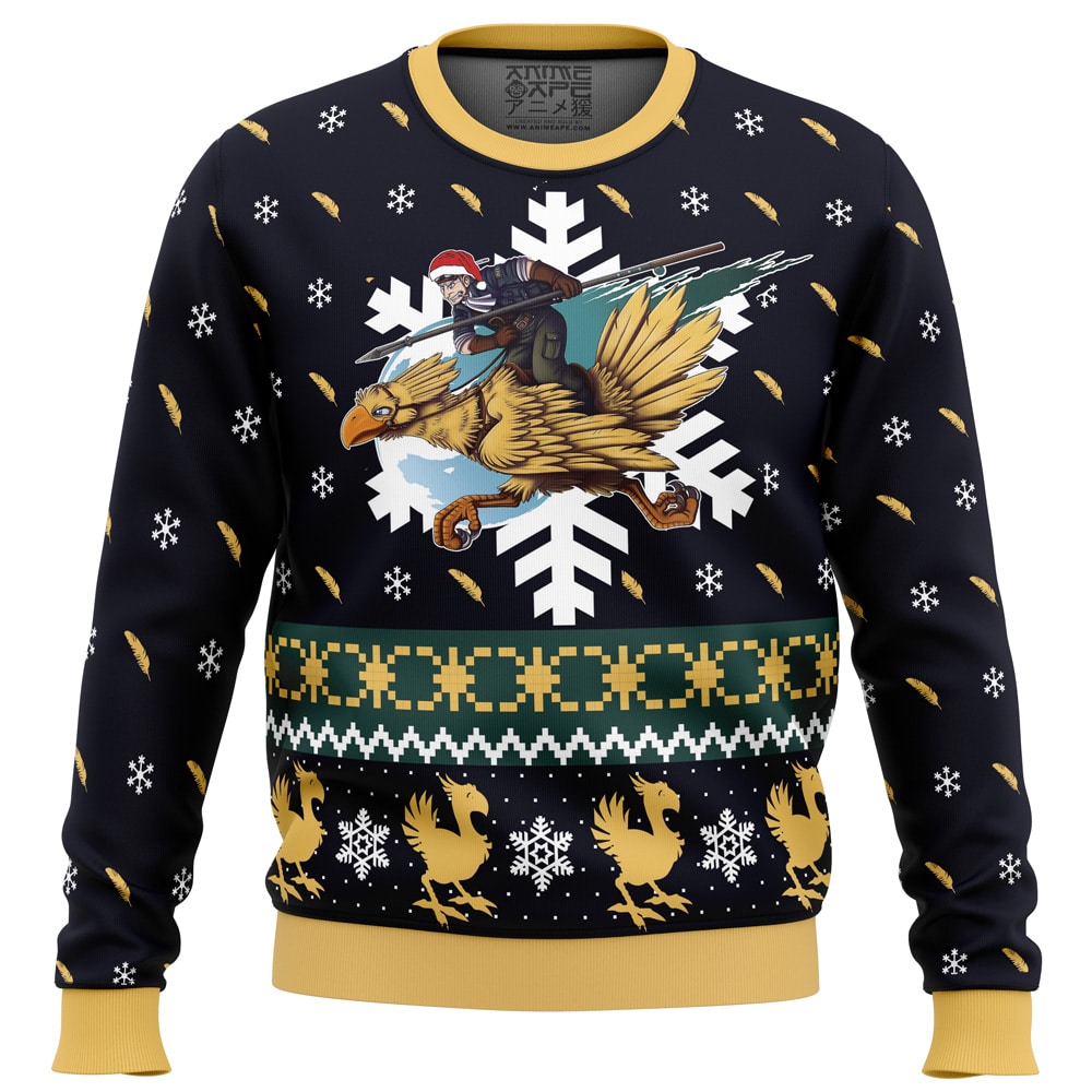 Chocobo Christmas Final Fantasy Ugly Christmas Sweater- Best Christmas Gifts 2023