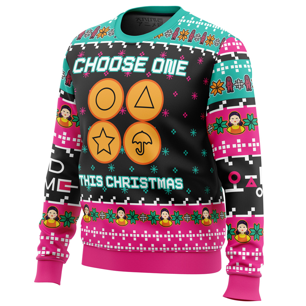 Choose One This Christmas Squid Game Christmas Sweater- Best Christmas Gifts 2023