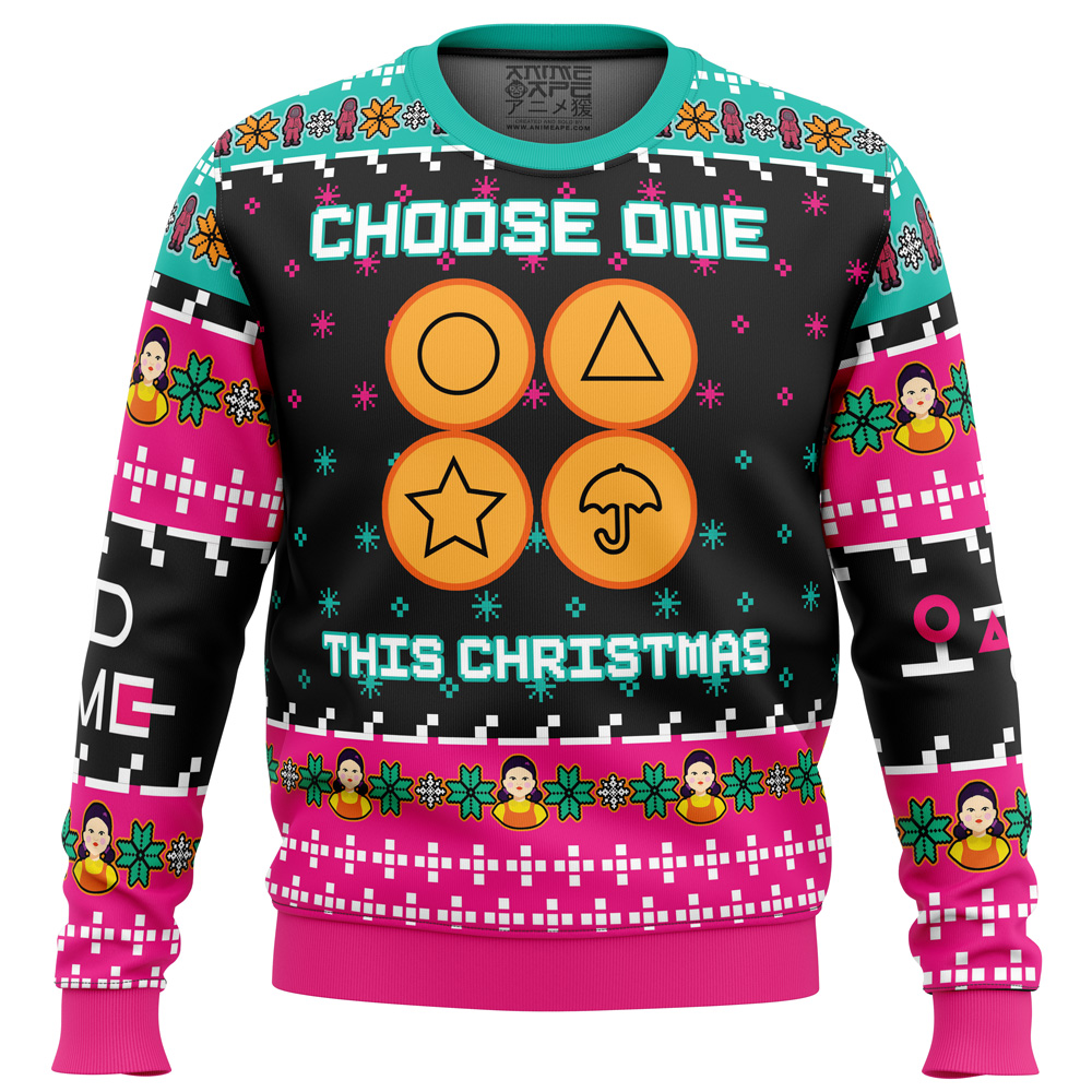 Choose One This Christmas Squid Game Christmas Sweater- Best Christmas Gifts 2023