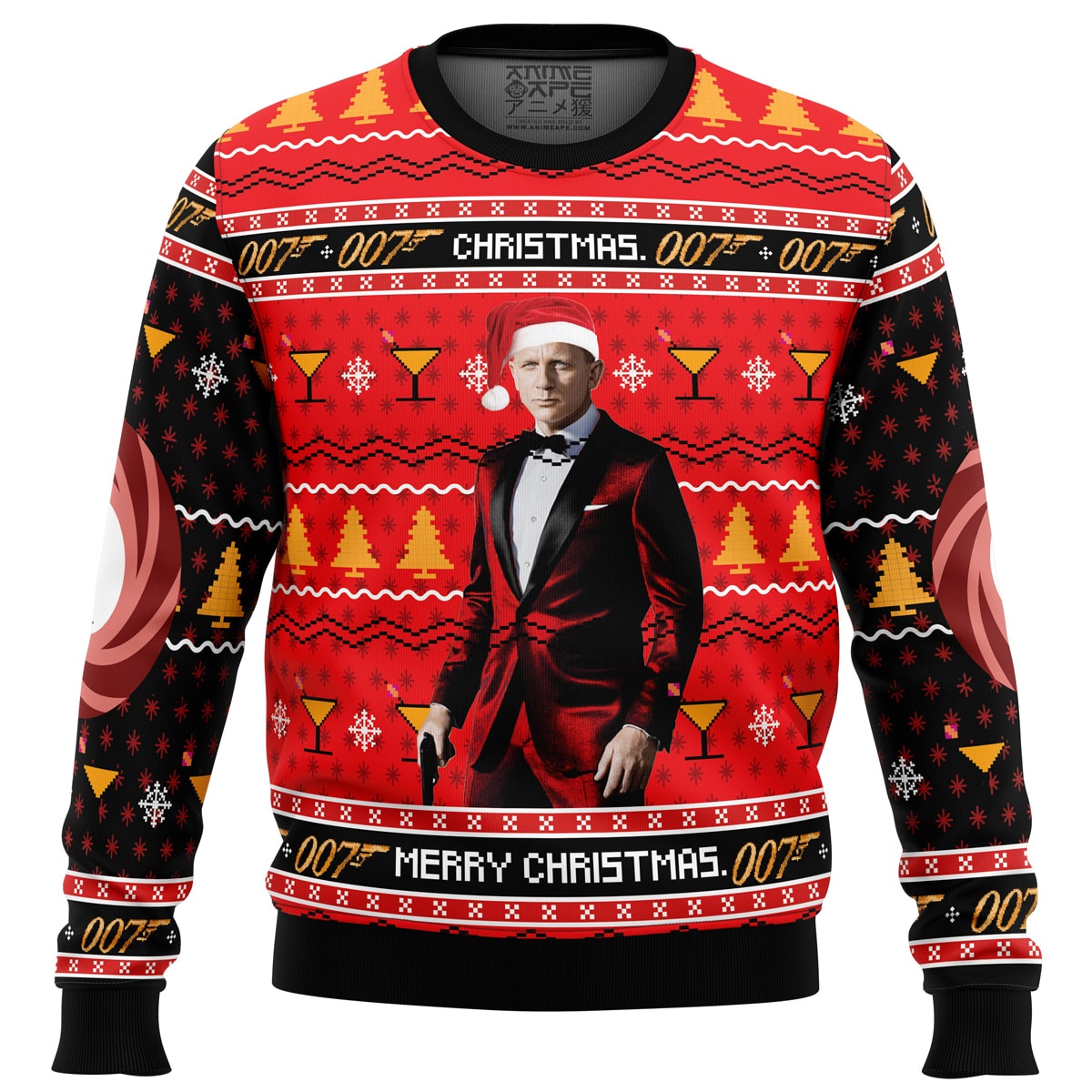 Christmas, Merry Christmas 007 James Bond Ugly Christmas Sweater- Best Christmas Gifts 2023