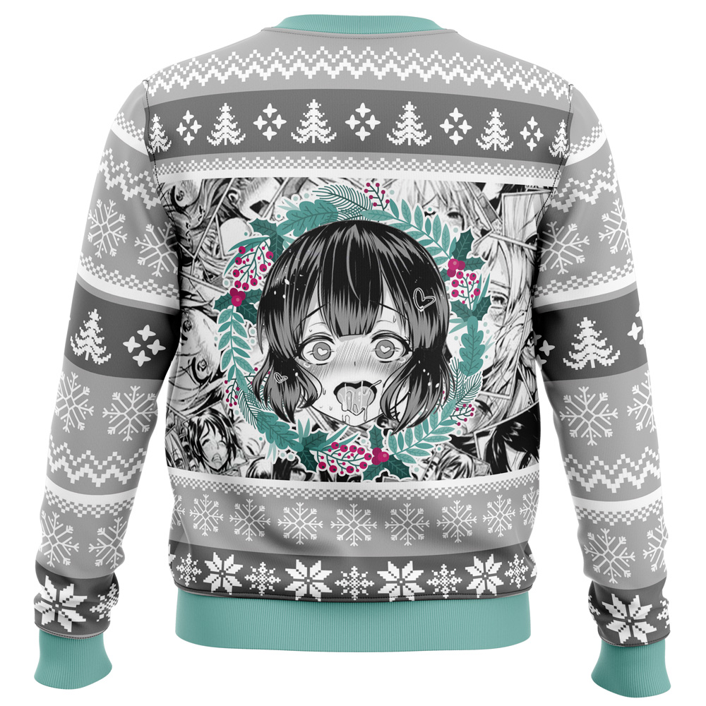 Christmas Anime Ahegao Ugly Christmas Sweater- Best Christmas Gifts 2023