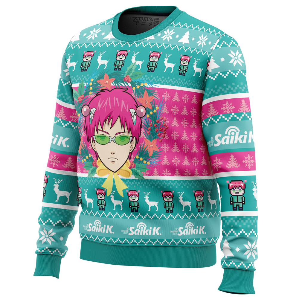 Christmas at School Saiki Kusuo no Psi-nan Ugly Christmas Sweater- Best Christmas Gifts 2023