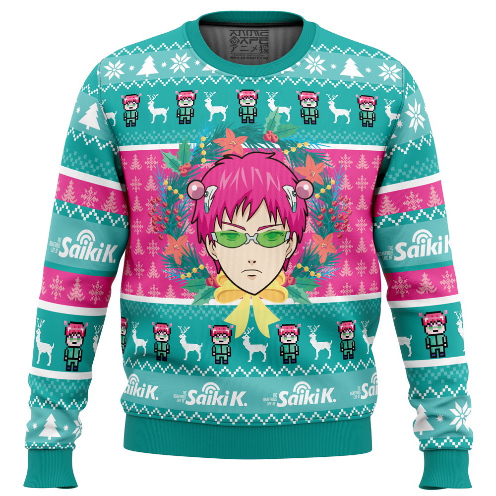 Christmas at School Saiki Kusuo no Psi-nan Ugly Christmas Sweater- Best Christmas Gifts 2023