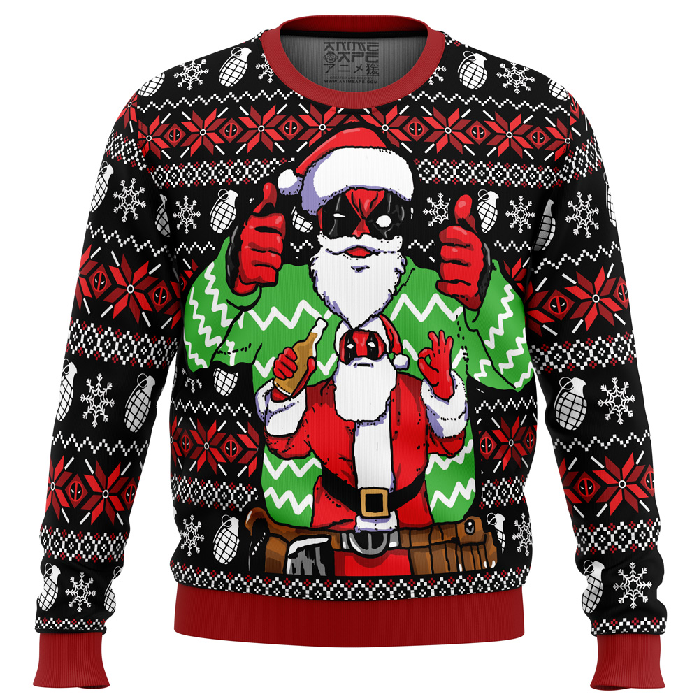 Christmas Deadpool Marvel Ugly Christmas Sweater- Best Christmas Gifts 2023