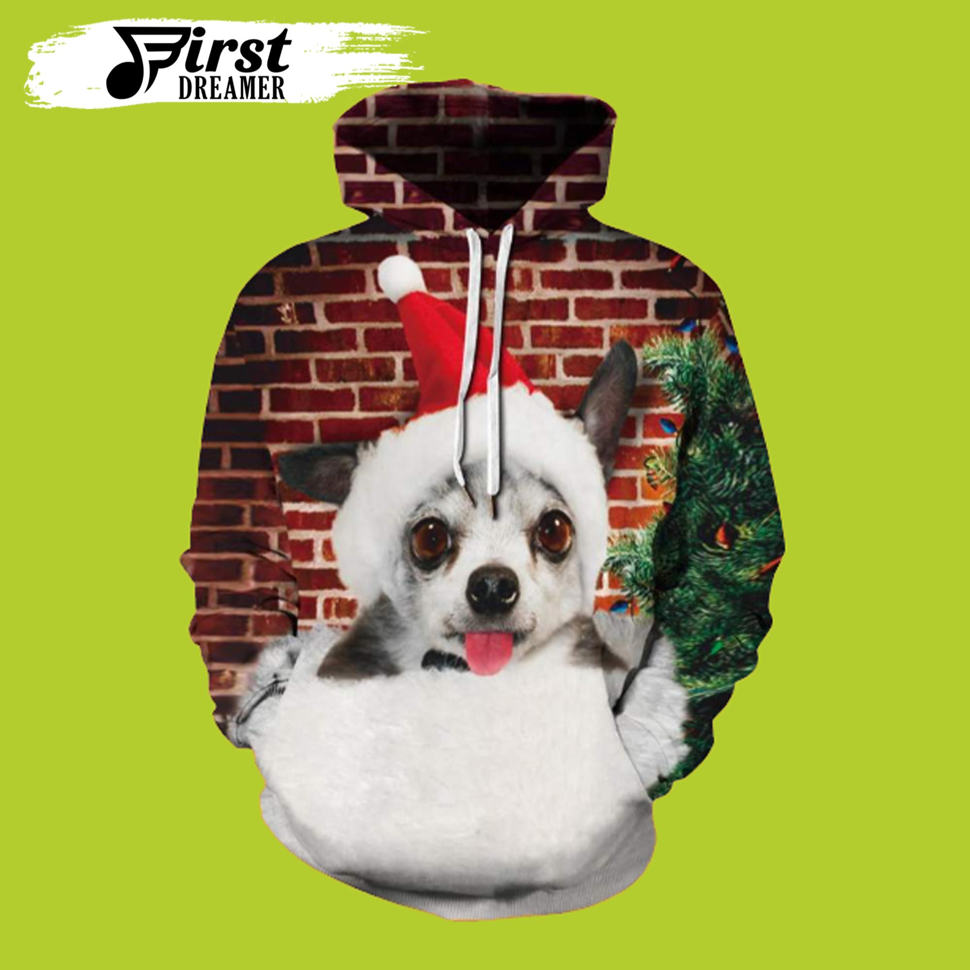 Christmas Dog Print Unisex Dog Christmas