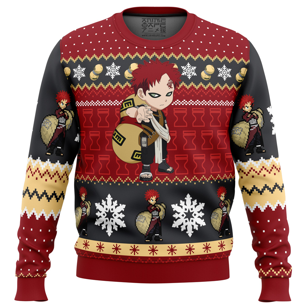 Christmas Gaara Naruto Ugly Christmas Sweater- Best Christmas Gifts 2023