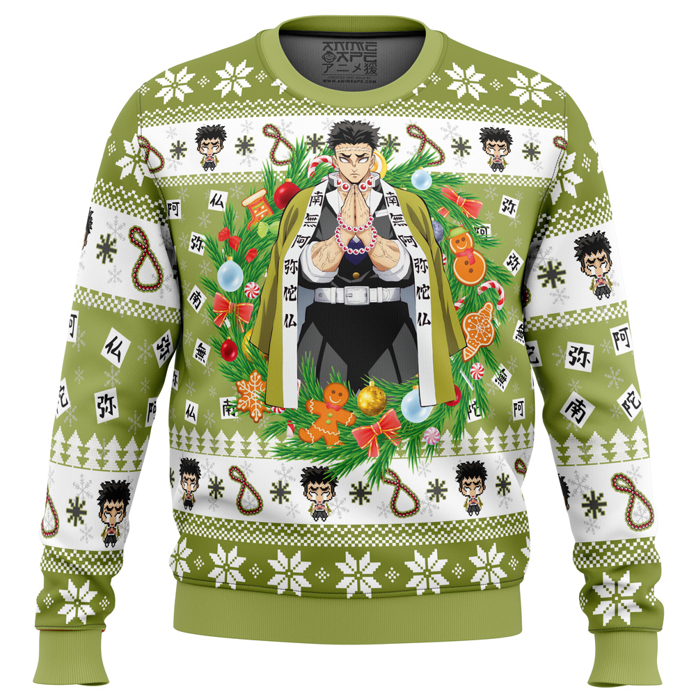 Christmas Gyomei Himejema Demon Slayer Ugly Christmas Sweater- Best Christmas Gifts 2023