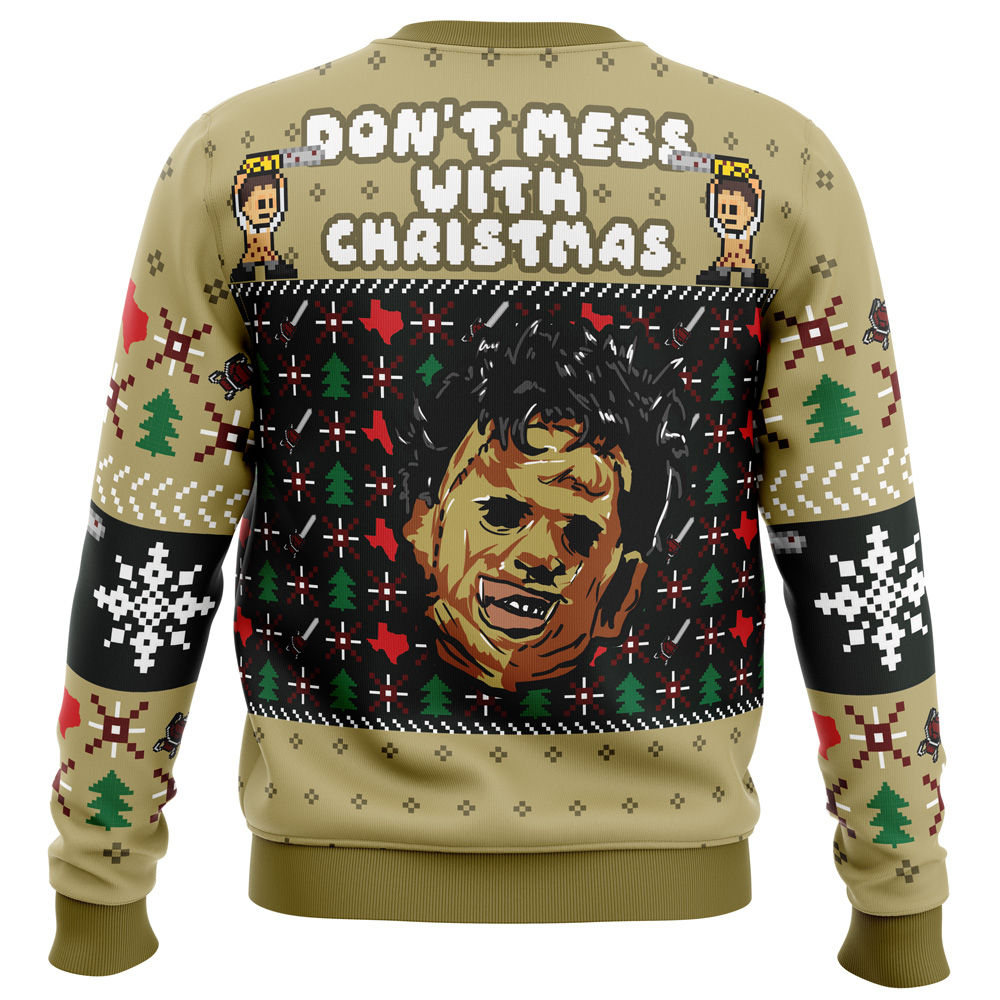 Christmas in Texas Leatherface Ugly Christmas Sweater- Best Christmas Gifts 2023