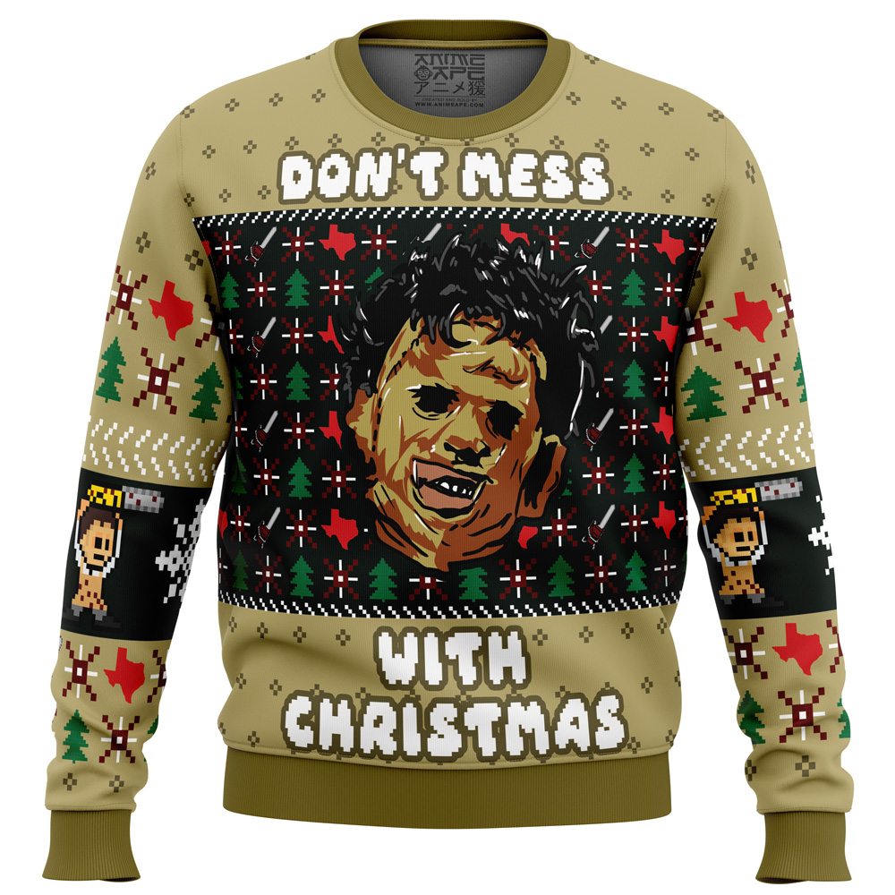 Christmas in Texas Leatherface Ugly Christmas Sweater- Best Christmas Gifts 2023