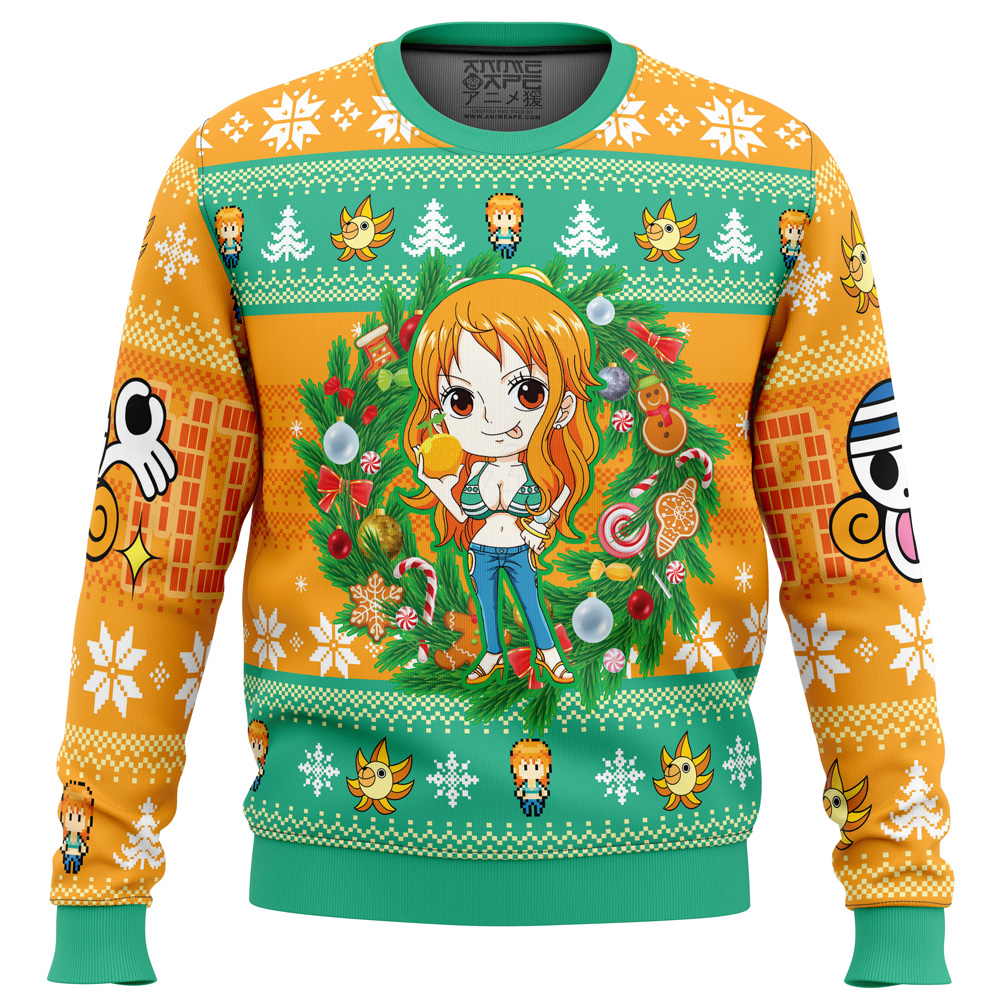 Christmas Nami One Piece Ugly Christmas Sweater- Best Christmas Gifts 2023