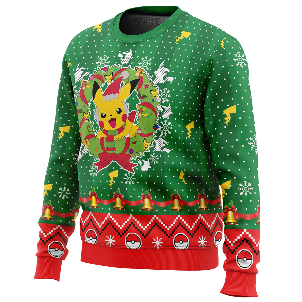 Christmas Pikachu Pokemon Ugly Christmas Sweater- Best Christmas Gifts 2023