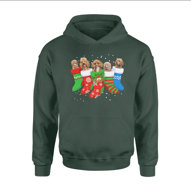 Christmas Poodle Unisex 3D Hoodie