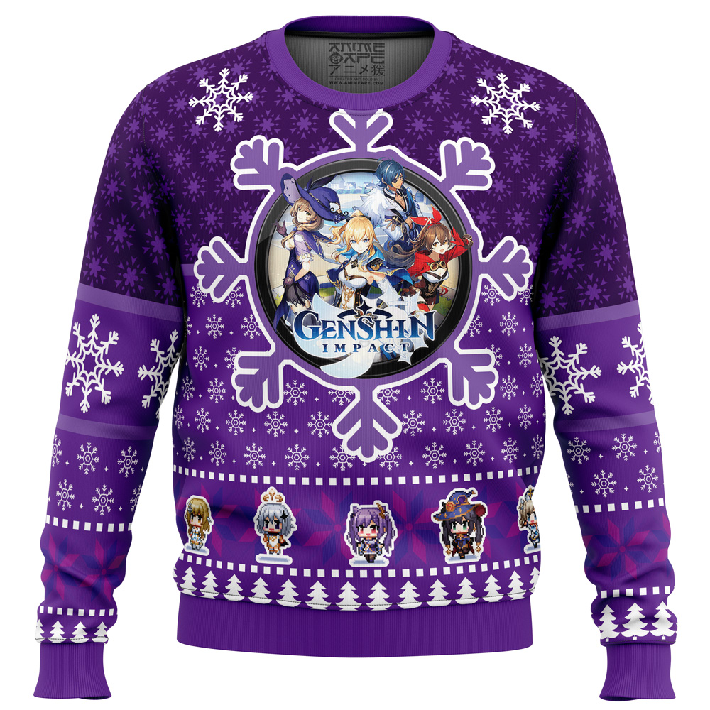 Christmas Quest Genshin Impact Ugly Christmas Sweater- Best Christmas Gifts 2023