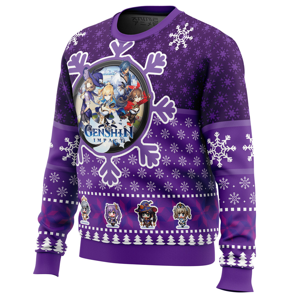 Christmas Quest Genshin Impact Ugly Christmas Sweater- Best Christmas Gifts 2023