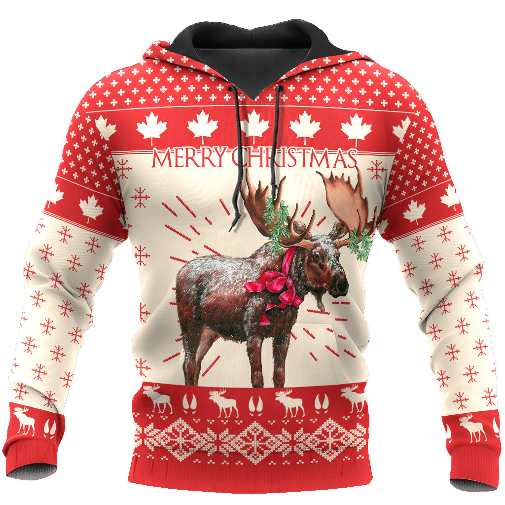 Christmas Reindeer Pi 3D Hoodie