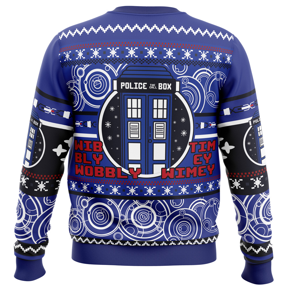 Christmas Through Time And Space Doctor Who Ugly Christmas Sweater- Best Christmas Gifts 2023