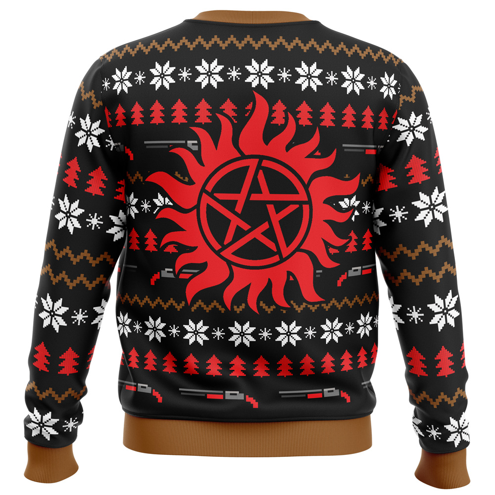 Christmas with the Winchesters Supernatural Ugly Christmas Sweater- Best Christmas Gifts 2023