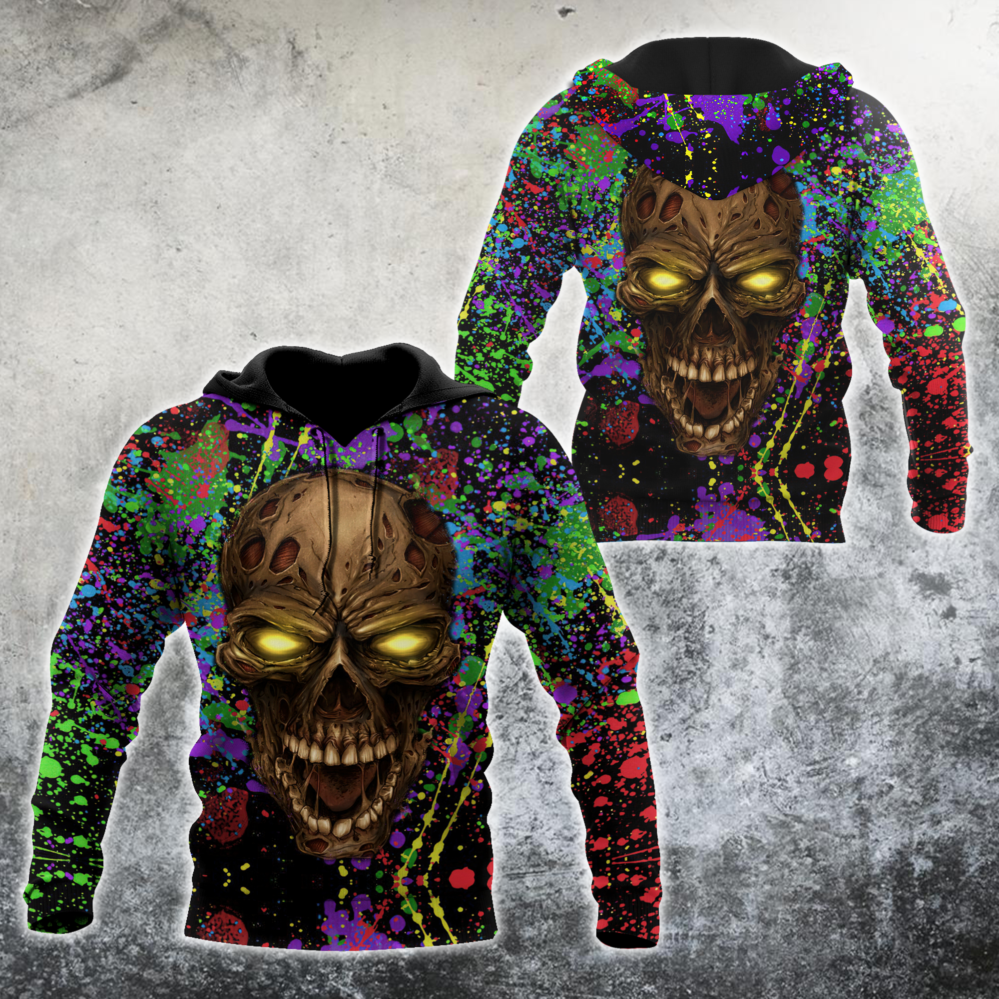 Colorful Skull 3D Hoodie