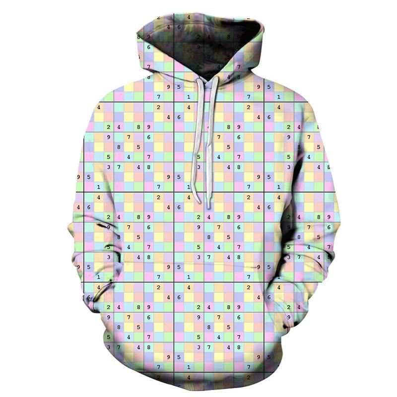 Colorful Sudoku 3D Hoodie