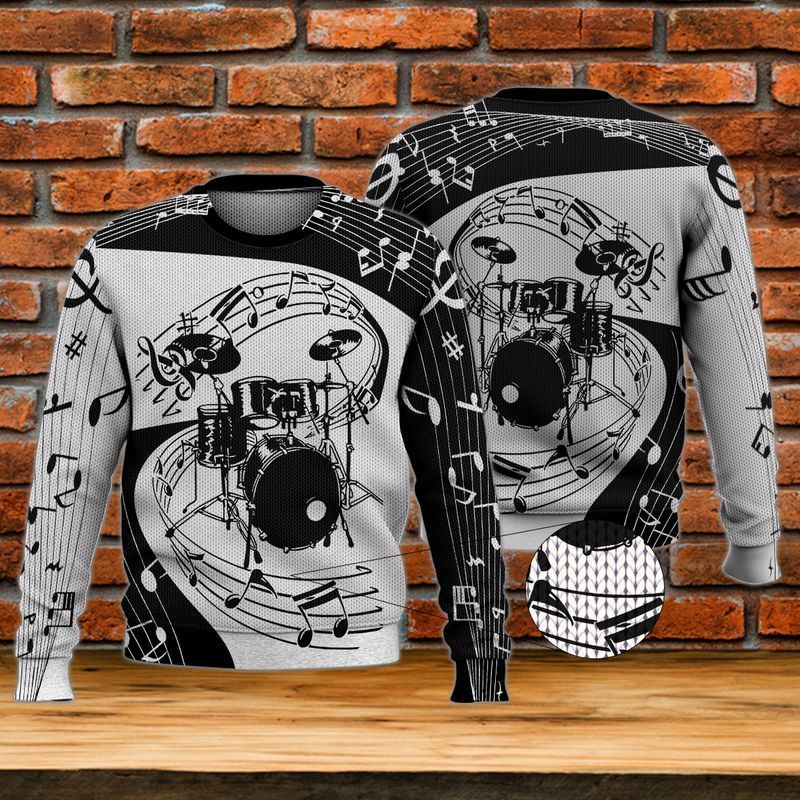 Cool Drum Outfit For Drummer Ugly Christmas Sweater- Best Christmas Gifts 2023