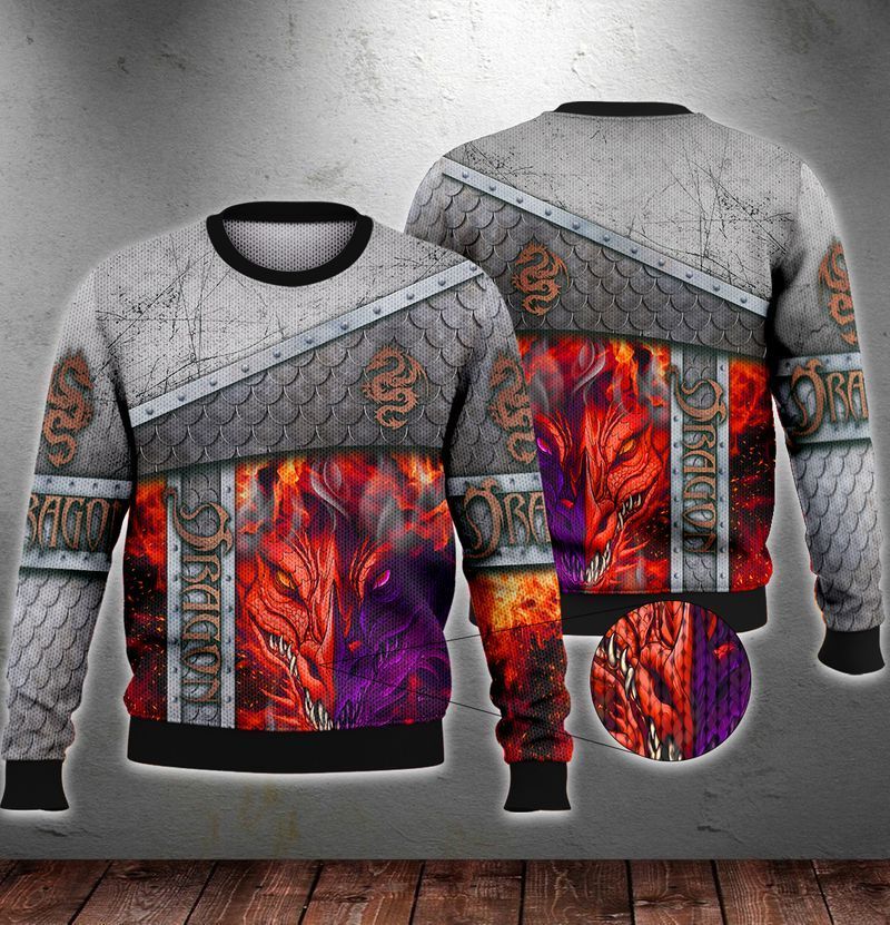 Cool Metal Dragon Ugly Christmas Sweater- Best Christmas Gifts 2023