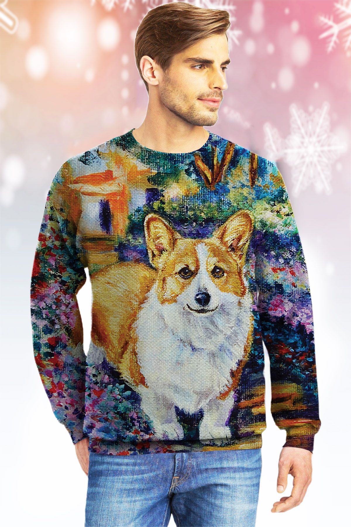 Corgi KVH Ugly Christmas Sweater|Crewneck Sweatshirts For Men & Women|Merry Christmas- Best Christmas Gifts 2023