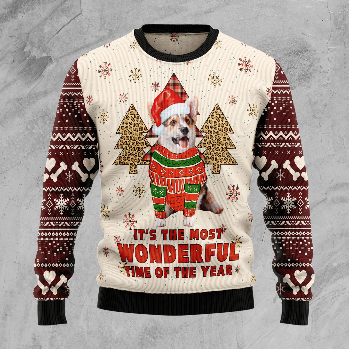 Corgi The Most Beautiful Time Christmas Ugly Christmas Sweater- Best Christmas Gifts 2023