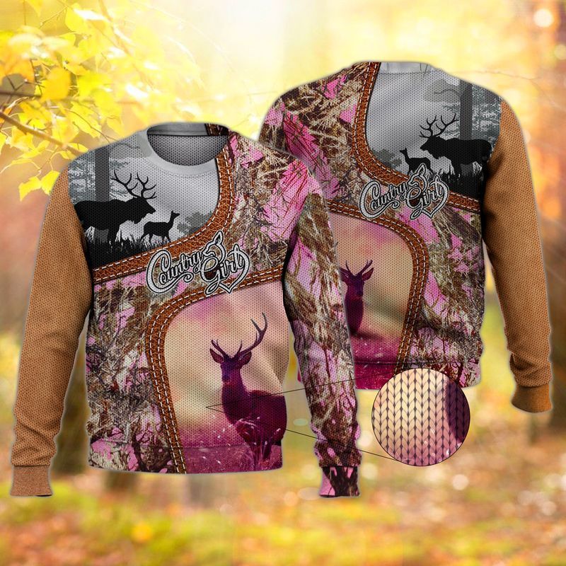 Country Girl Dawn Deer Hunting Ugly Christmas Sweater- Best Christmas Gifts 2023