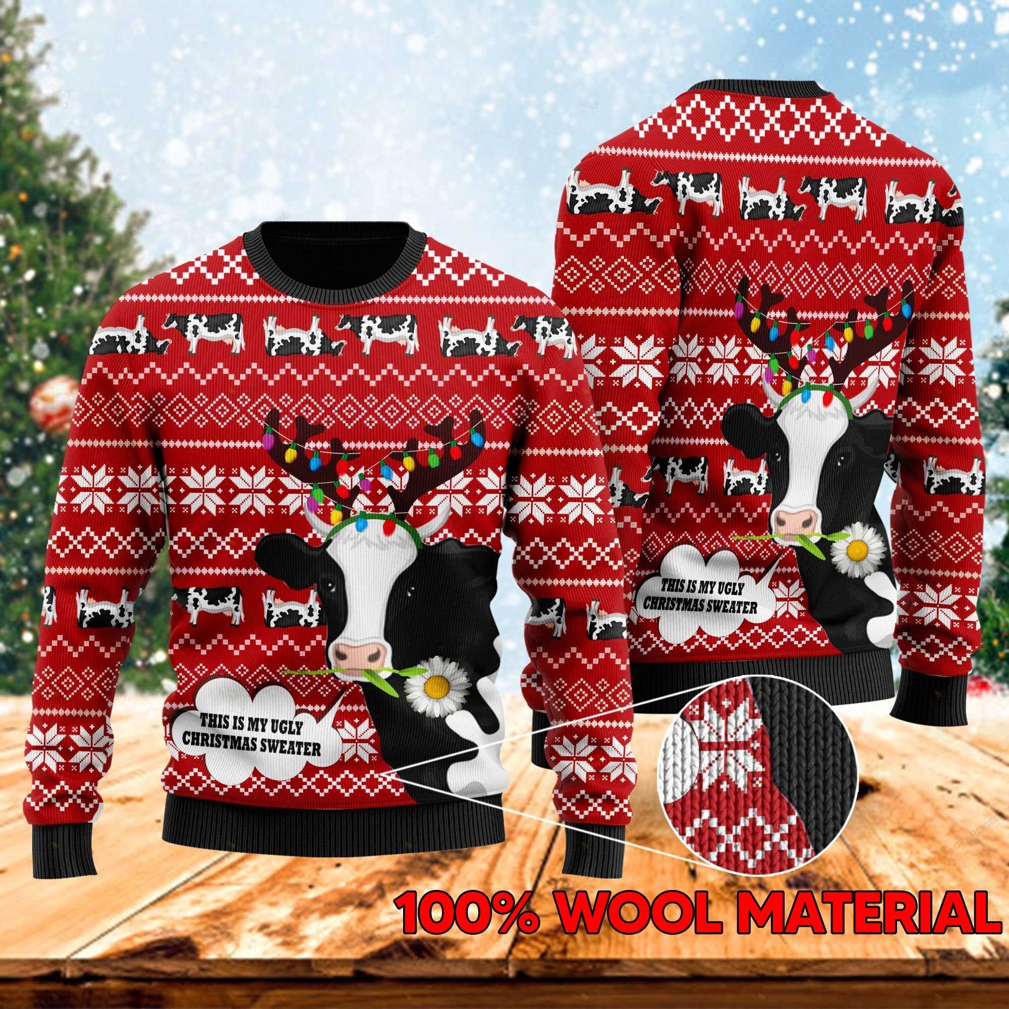 Cow Red Christmas Ugly Christmas Sweater – Best Christmas Gifts 2023