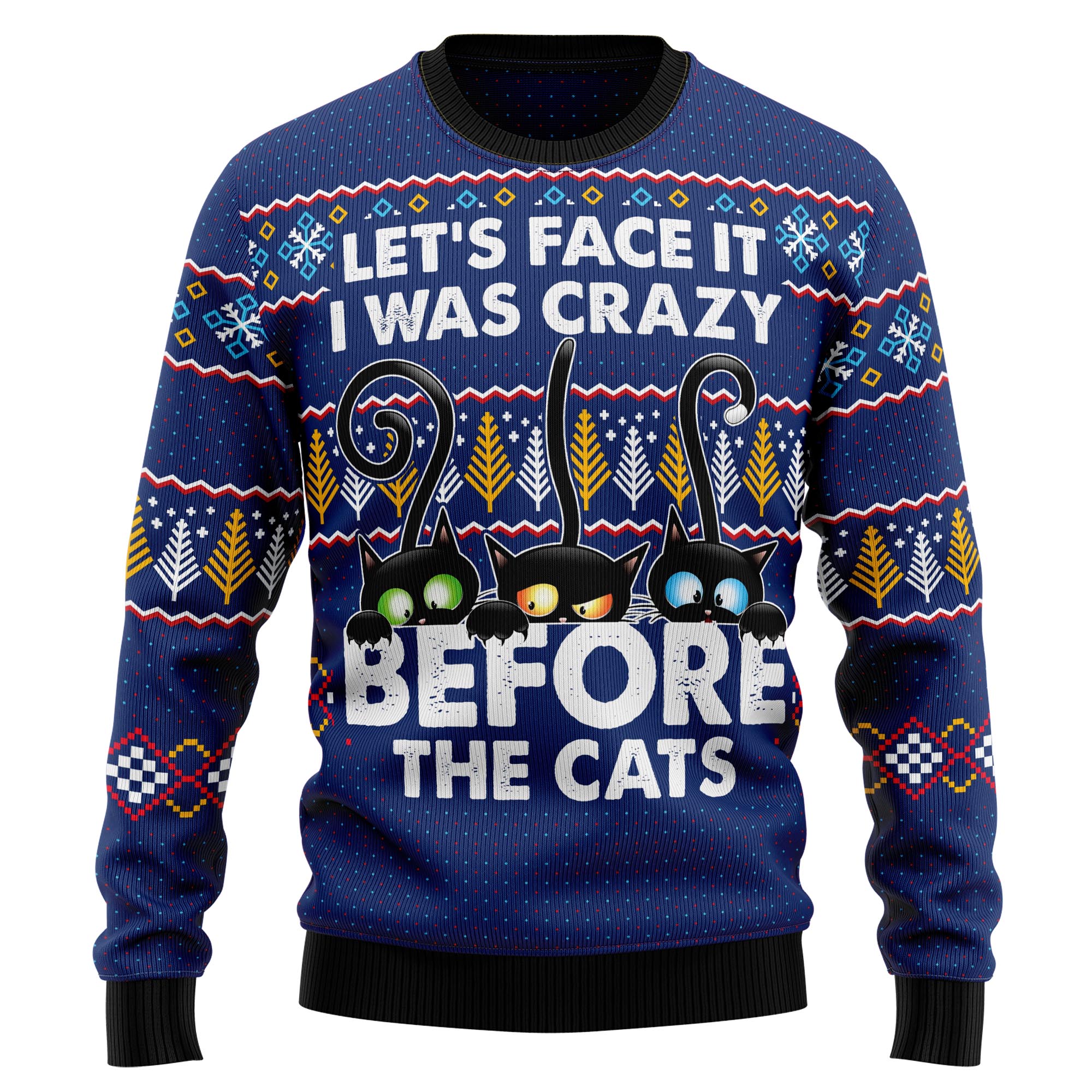 Crazy Cat TG51030 Ugly Christmas Sweater- Best Christmas Gifts 2023