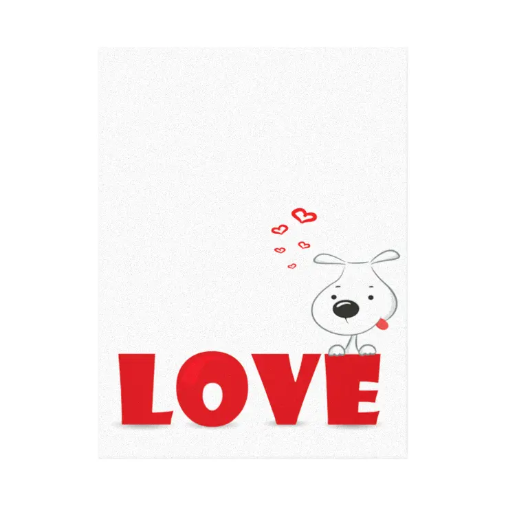 Cute Puppy Dog Love | Valentines Day Canvas Print