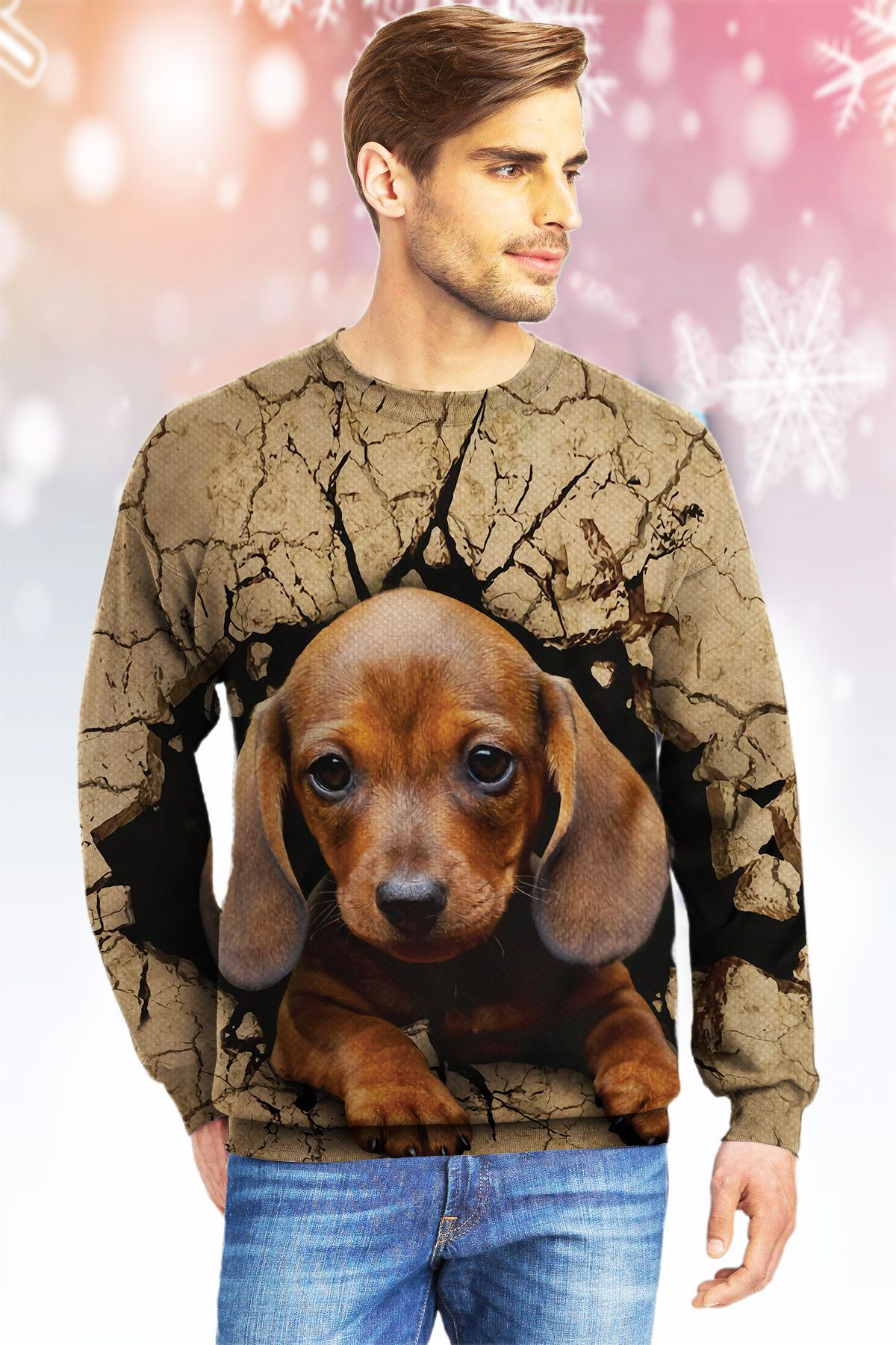 Dachshund Crack Ugly Christmas Sweater- Best Christmas Gifts 2023