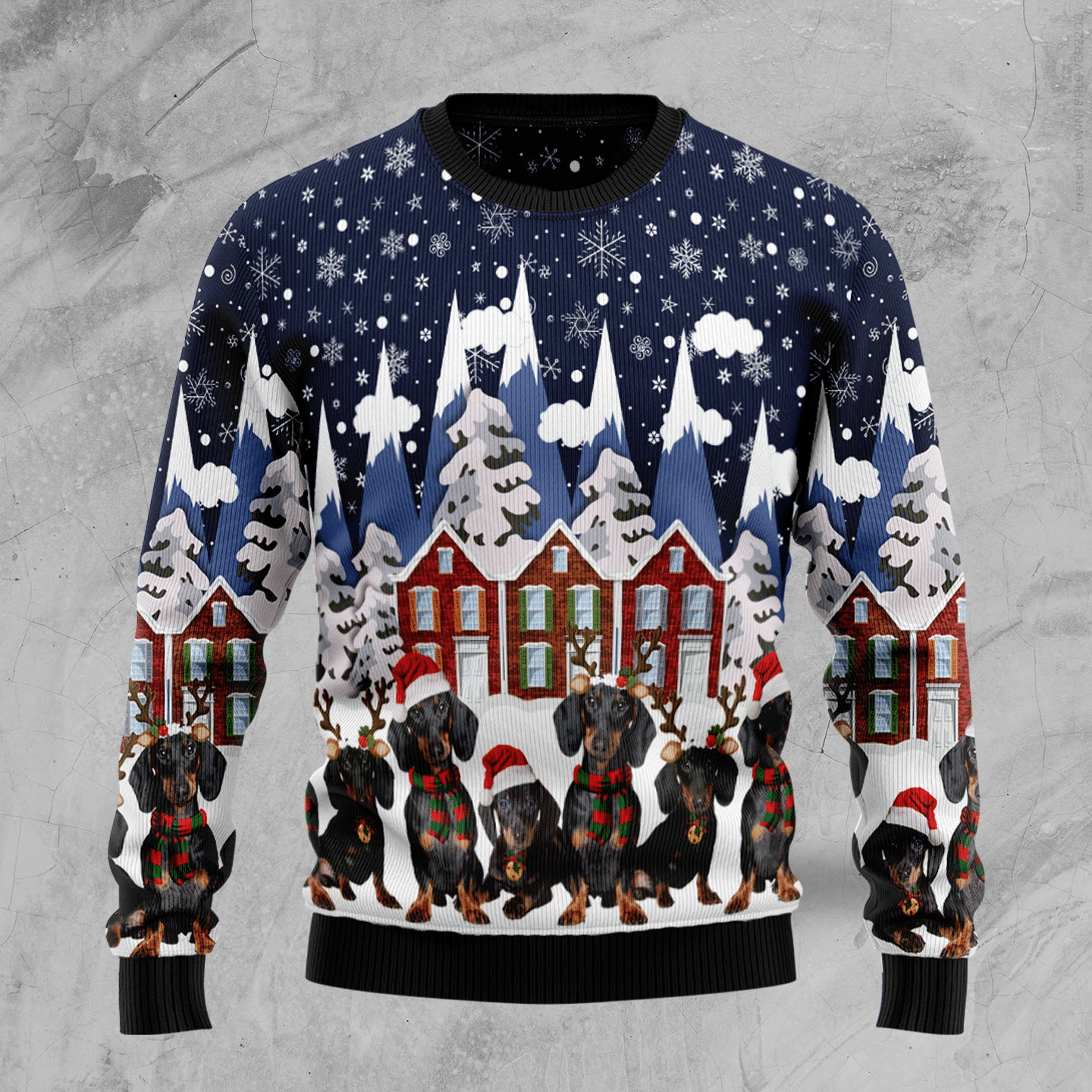 Dachshund Family Christmas Ugly Christmas Sweater- Best Christmas Gifts 2023