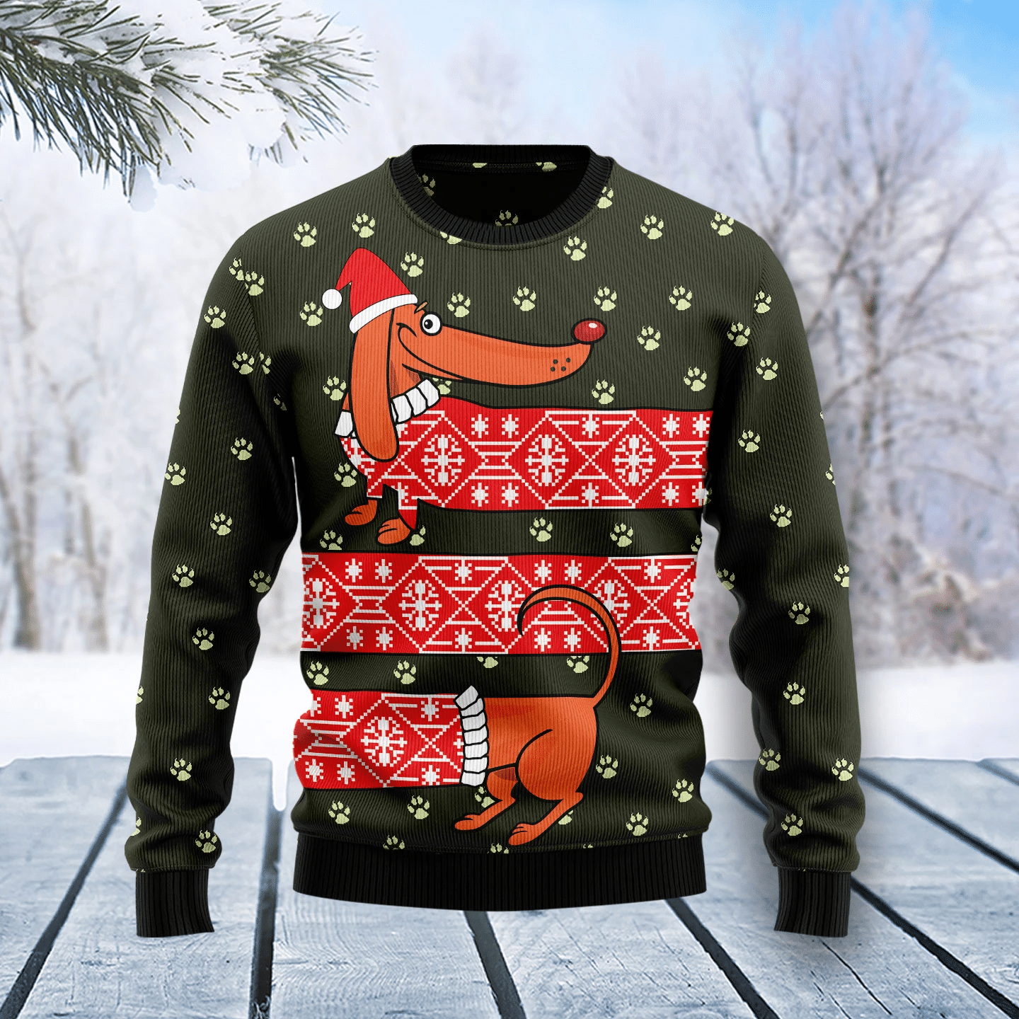 Dachshund Funny Christmas Ugly Christmas Sweater- Best Christmas Gifts 2023